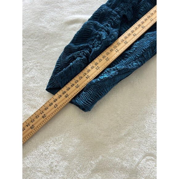 Chicos Womens Jacket Size 3 Shimmer Teal Textured Retro Elegant Dressy Casual - Picture 11 of 12